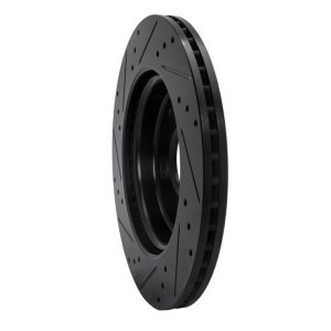 Buick Regal Brake Rotor (1) - Rear Right - R1 Concepts - Drilled & Slotted - Black - `10-`25